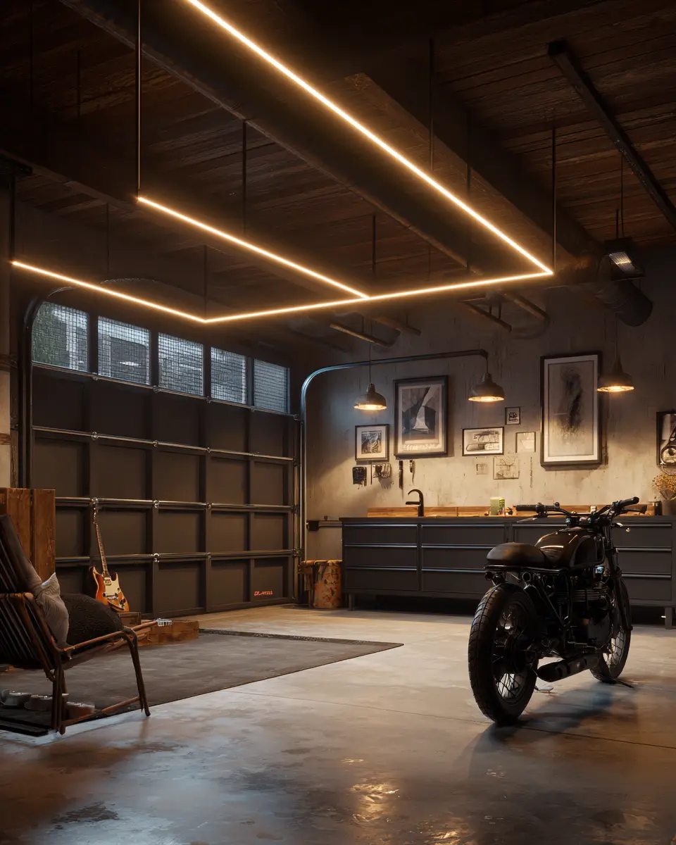 Neutral Japandi Garage Decor Ideas