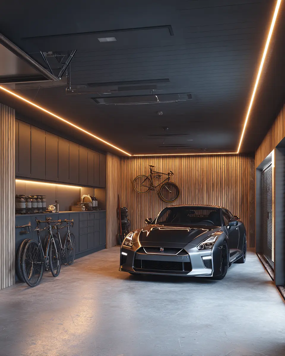 Neutral Japandi Garage Decor Ideas