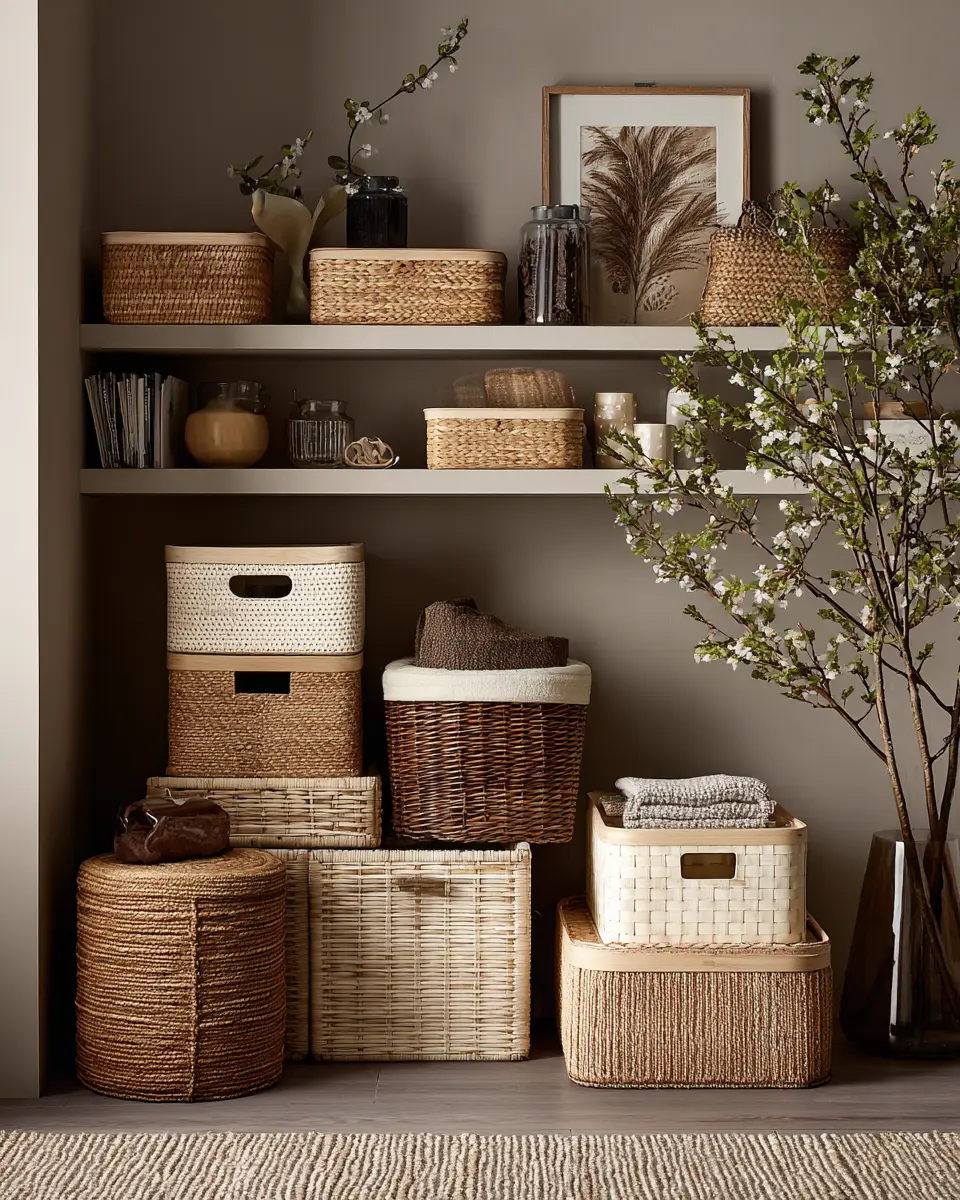 Neutral Japandi Garage Decor Ideas