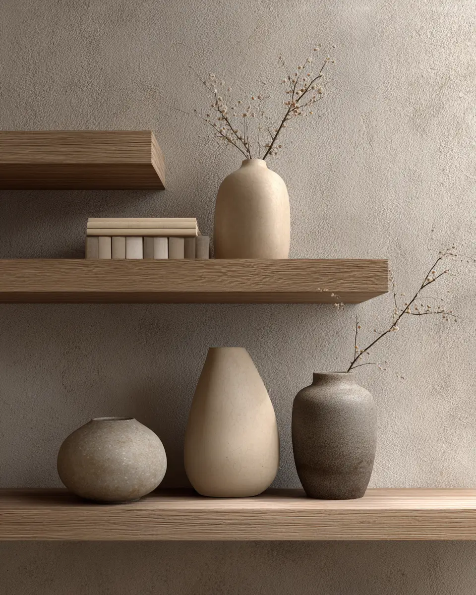 Neutral Japandi Living Room Decor Ideas - Featured