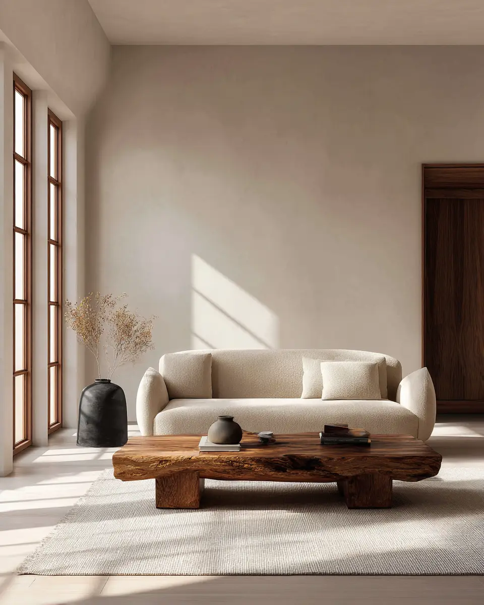 Neutral Japandi Living Room Decor Ideas