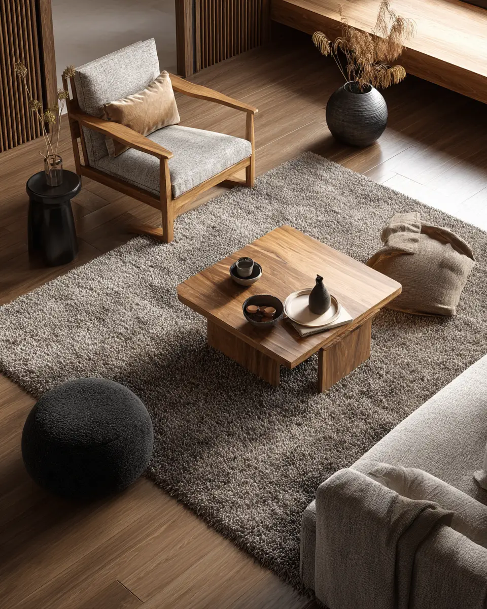 Neutral Japandi Living Room Decor Ideas