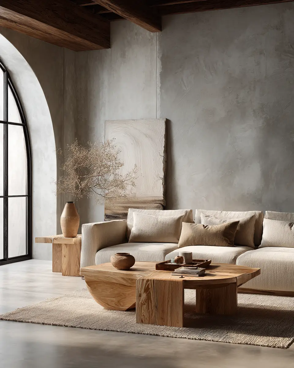 Neutral Japandi Living Room Decor Ideas