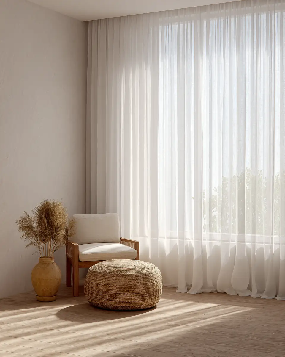 Neutral Japandi Living Room Decor Ideas