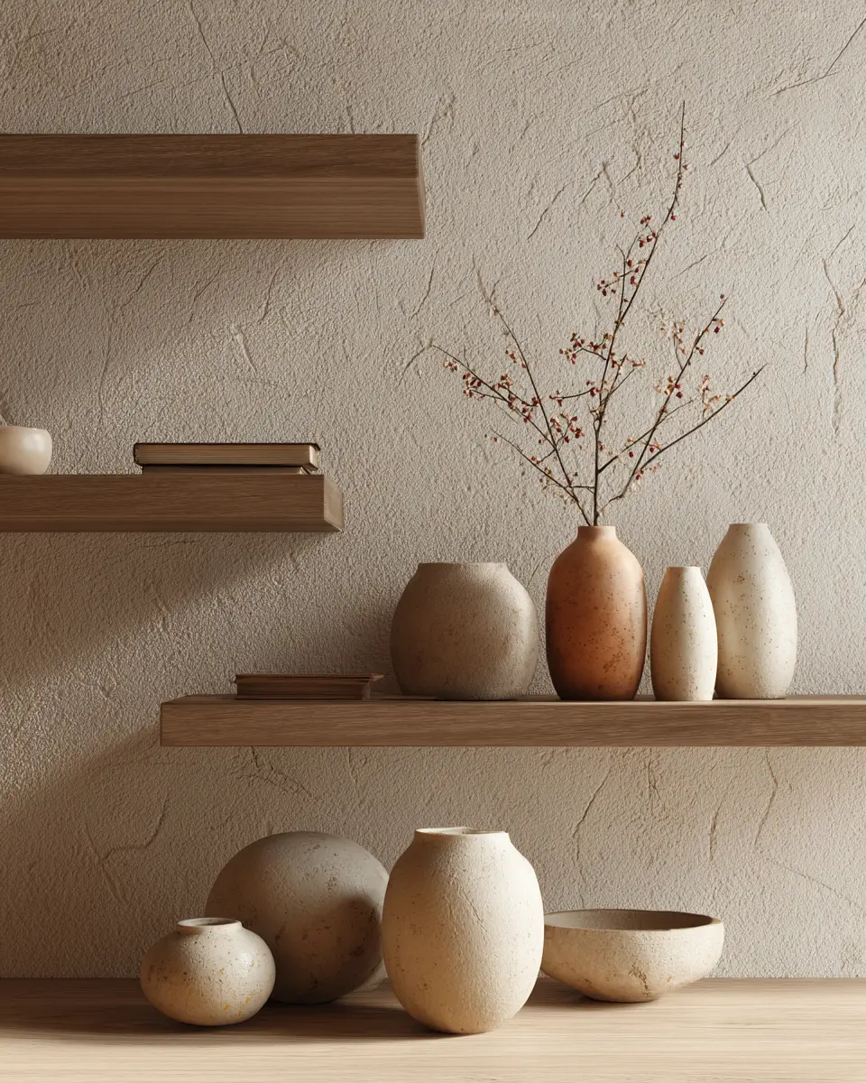 Neutral Japandi Living Room Decor Ideas