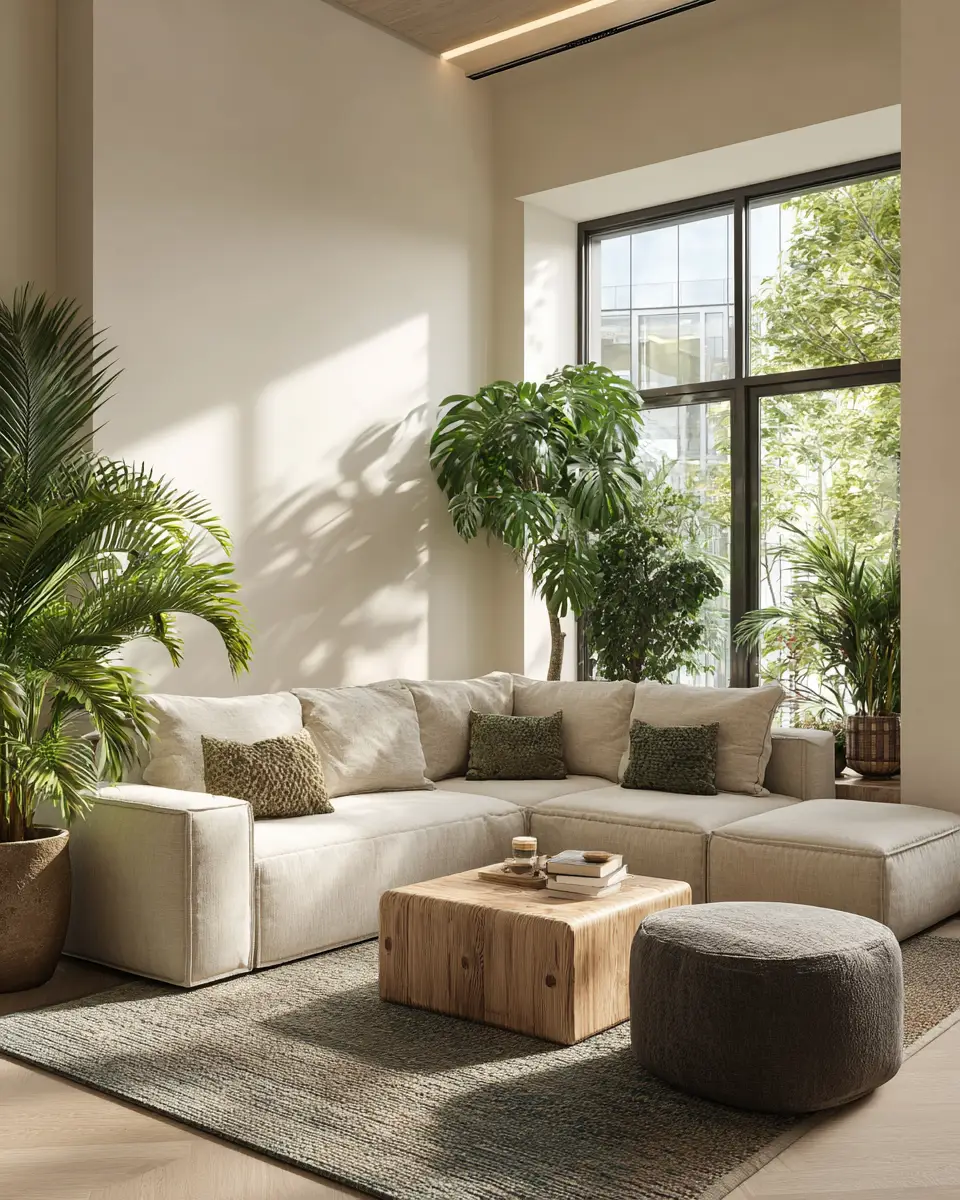 Neutral Japandi Living Room Decor Ideas