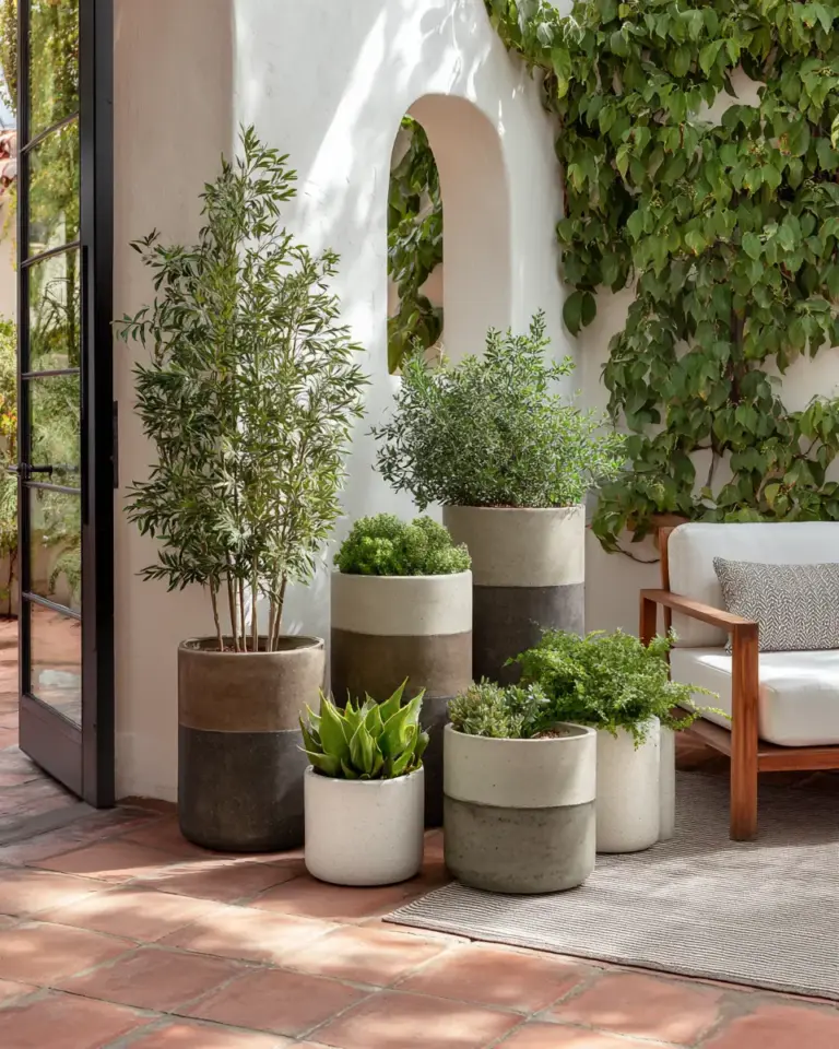 Neutral Mid-Century Modern Patio Decor Ideas - Featured