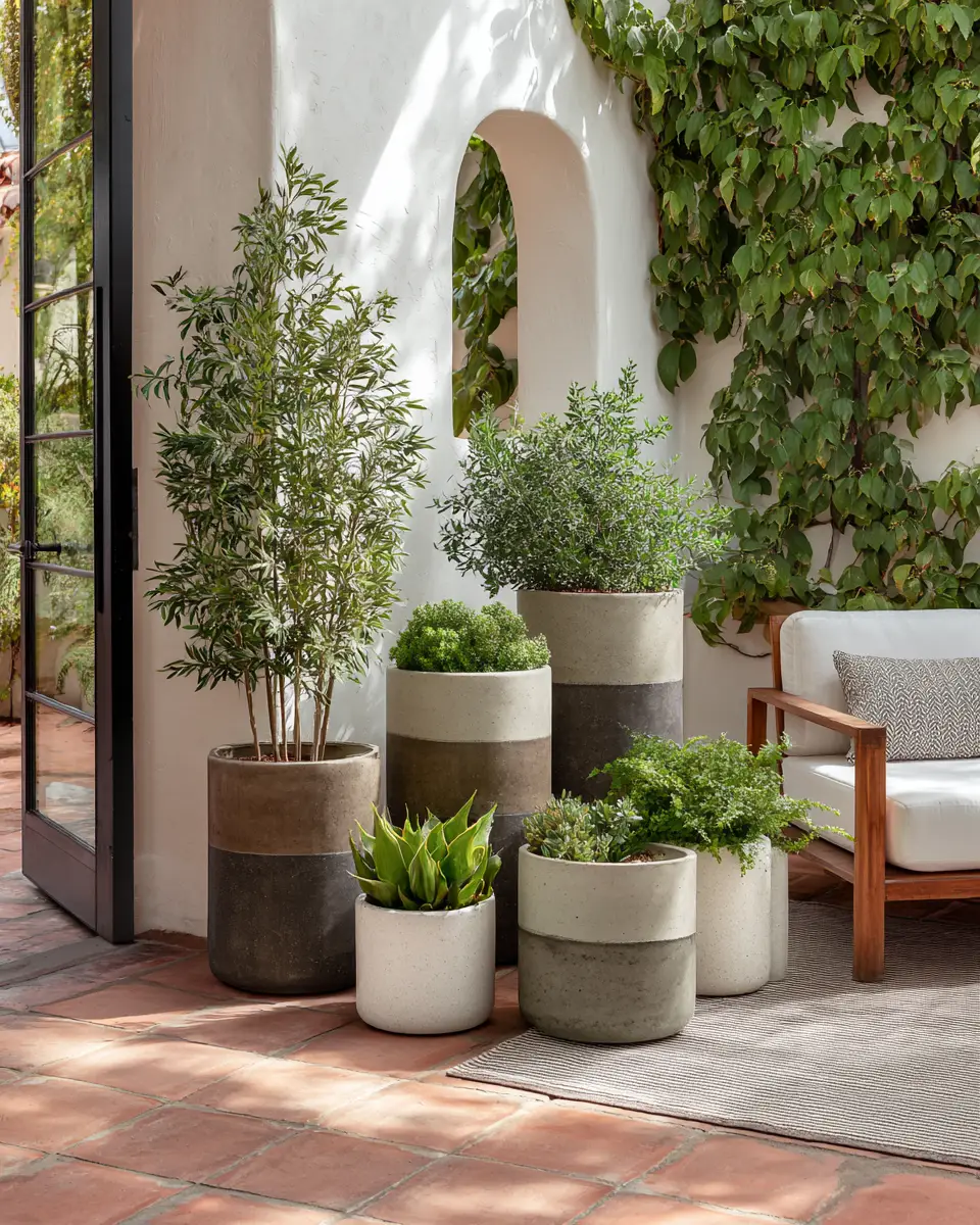 Neutral Mid-Century Modern Patio Decor Ideas - Featured