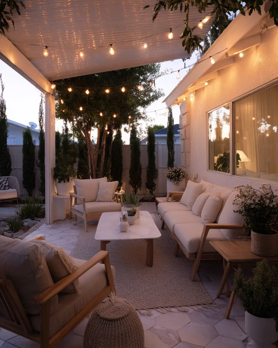 Neutral Mid-Century Modern Patio Decor Ideas