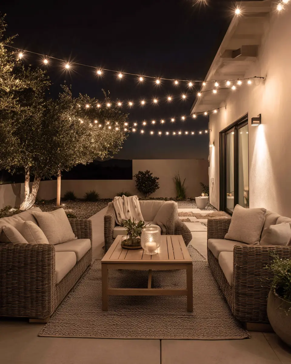 Neutral Mid-Century Modern Patio Decor Ideas