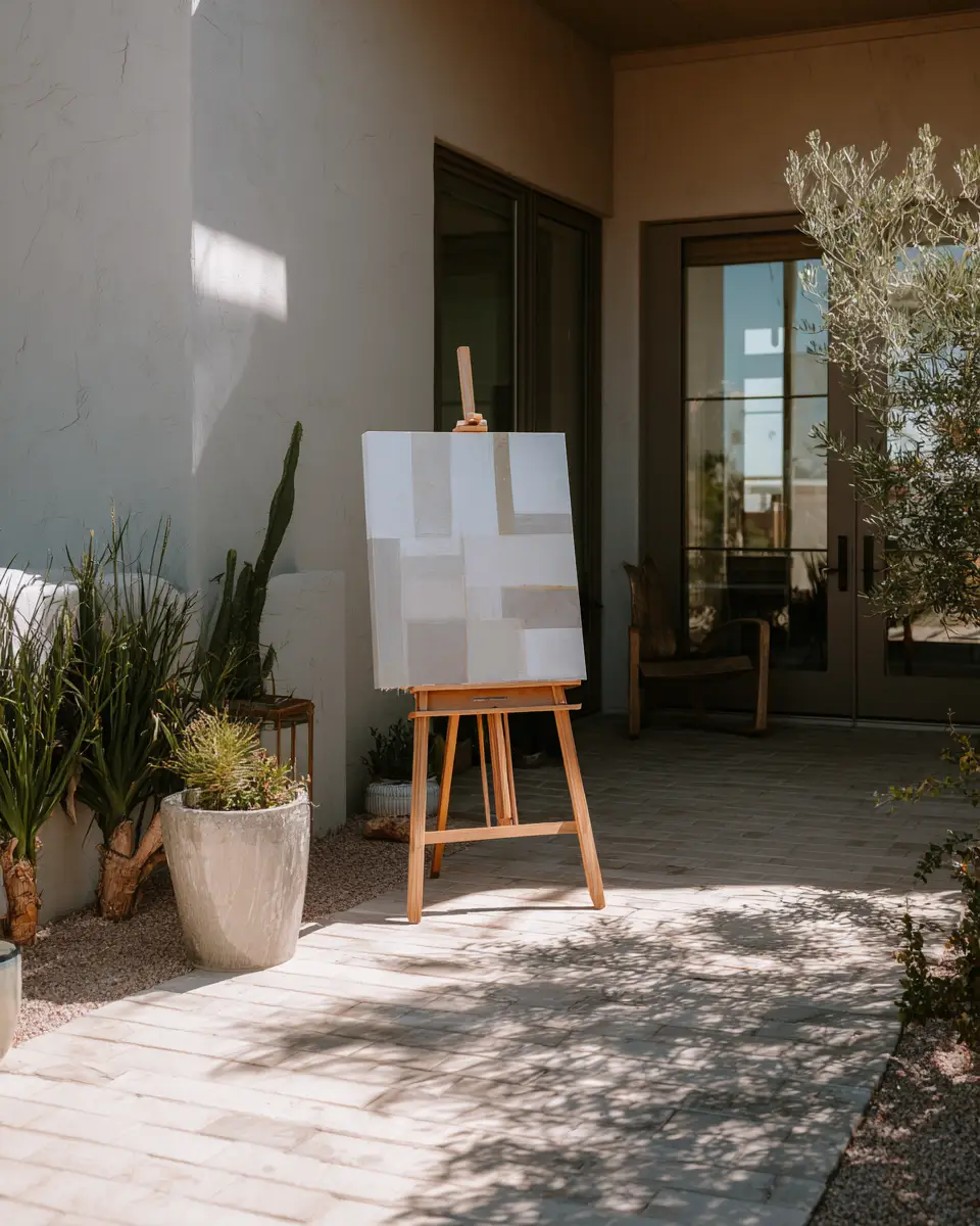 Neutral Mid-Century Modern Patio Decor Ideas