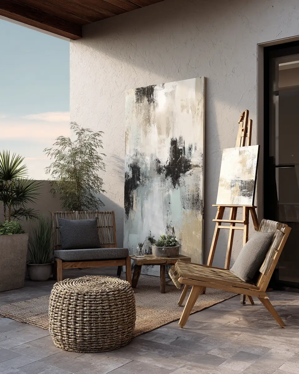 Neutral Mid-Century Modern Patio Decor Ideas