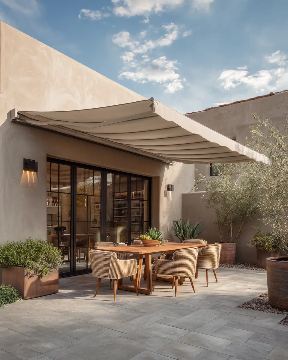 Neutral Mid-Century Modern Patio Decor Ideas