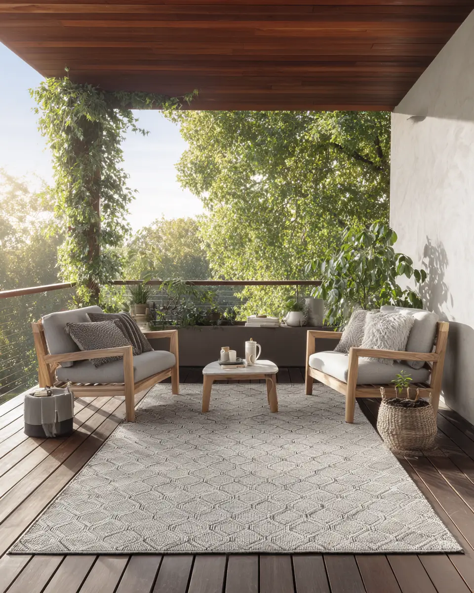 Neutral Mid-Century Modern Patio Decor Ideas