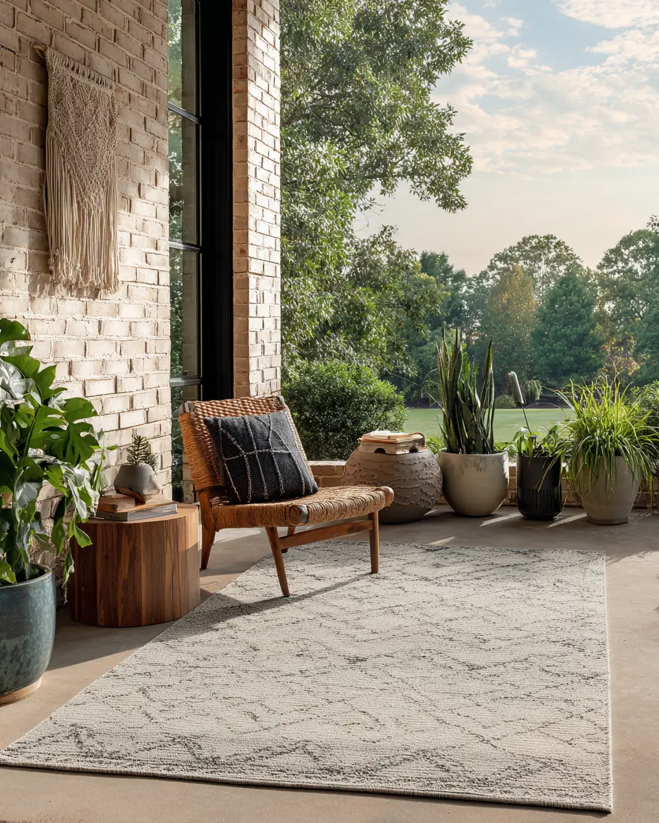 Neutral Mid-Century Modern Patio Decor Ideas