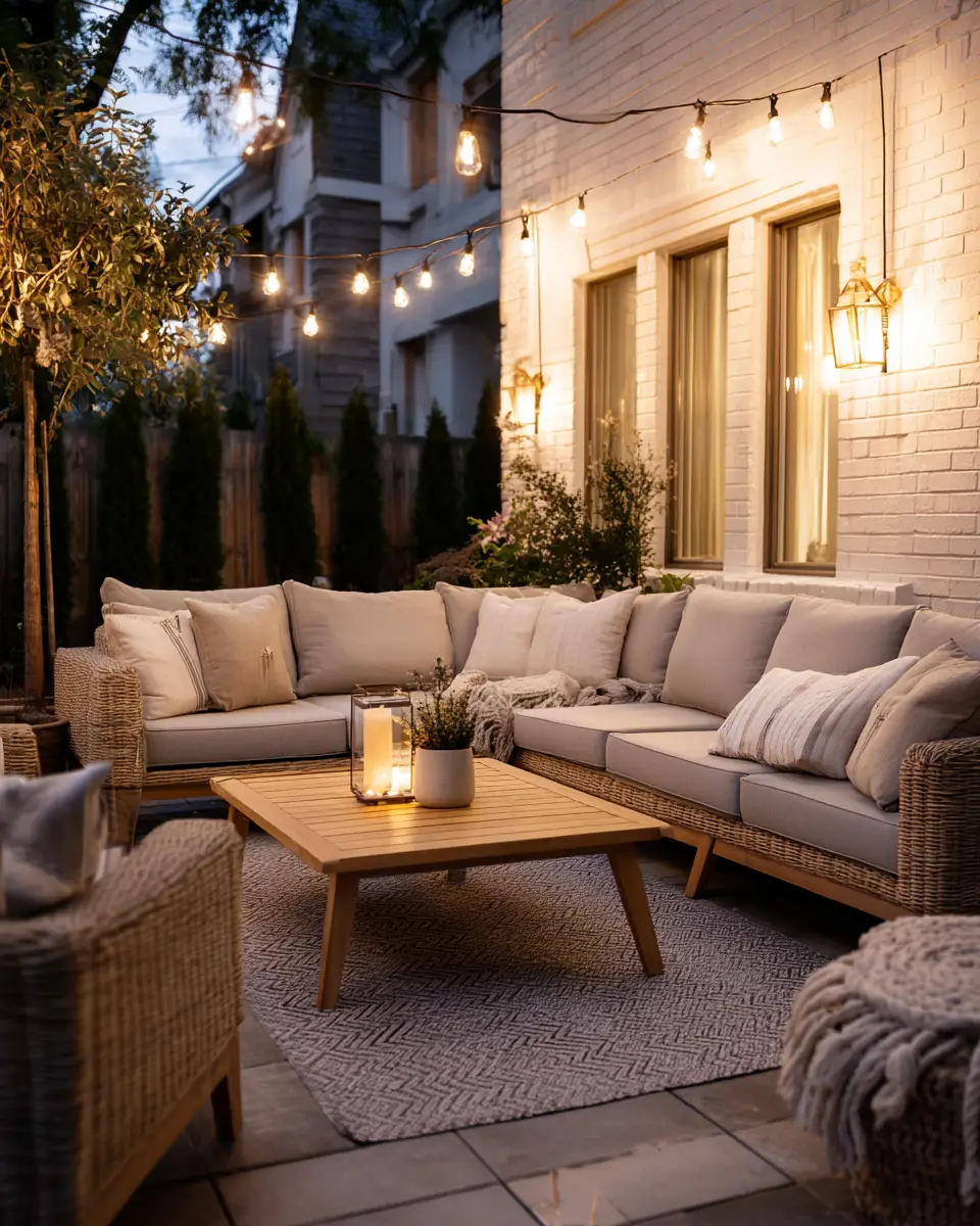 Neutral Mid-Century Modern Patio Decor Ideas