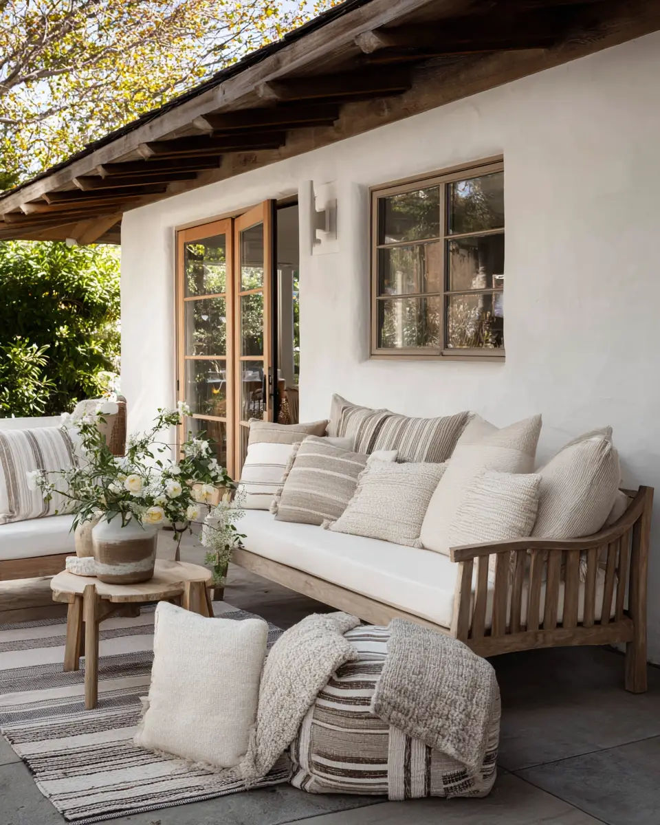 Neutral Mid-Century Modern Patio Decor Ideas