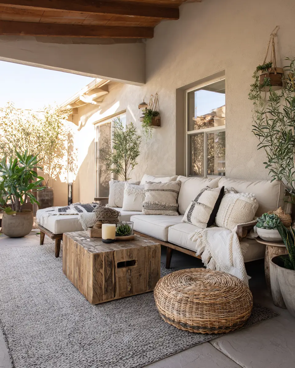Neutral Mid-Century Modern Patio Decor Ideas