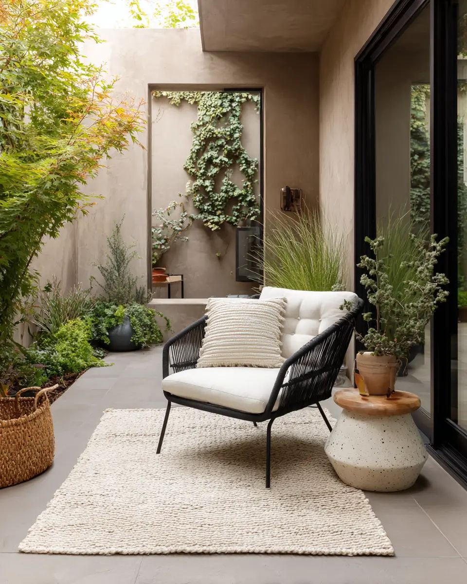 Neutral Mid-Century Modern Patio Decor Ideas
