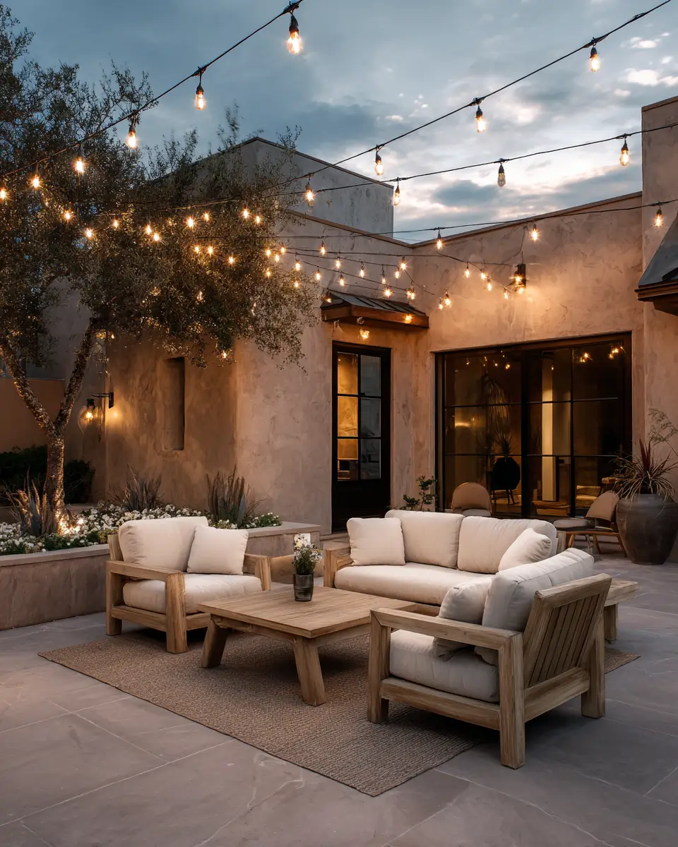 Neutral Mid-Century Modern Patio Decor Ideas