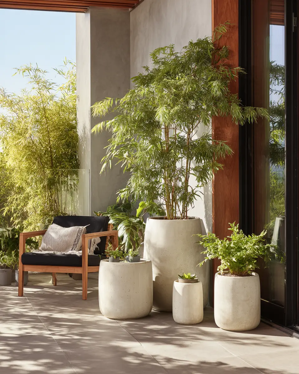 Neutral Mid-Century Modern Patio Decor Ideas