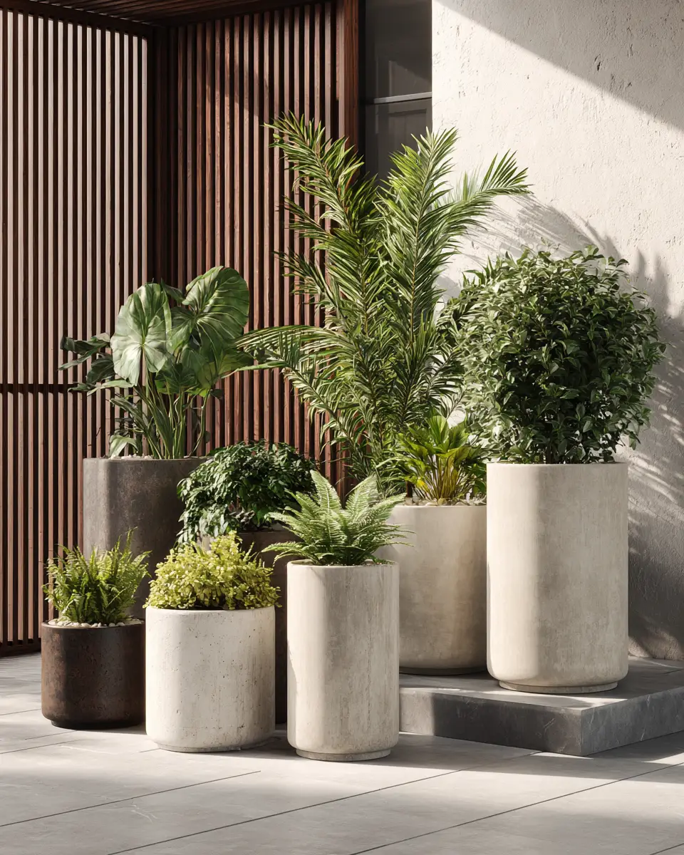 Neutral Mid-Century Modern Patio Decor Ideas