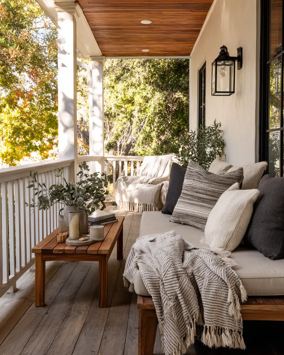 Neutral Mid-Century Modern Porch Decor Ideas