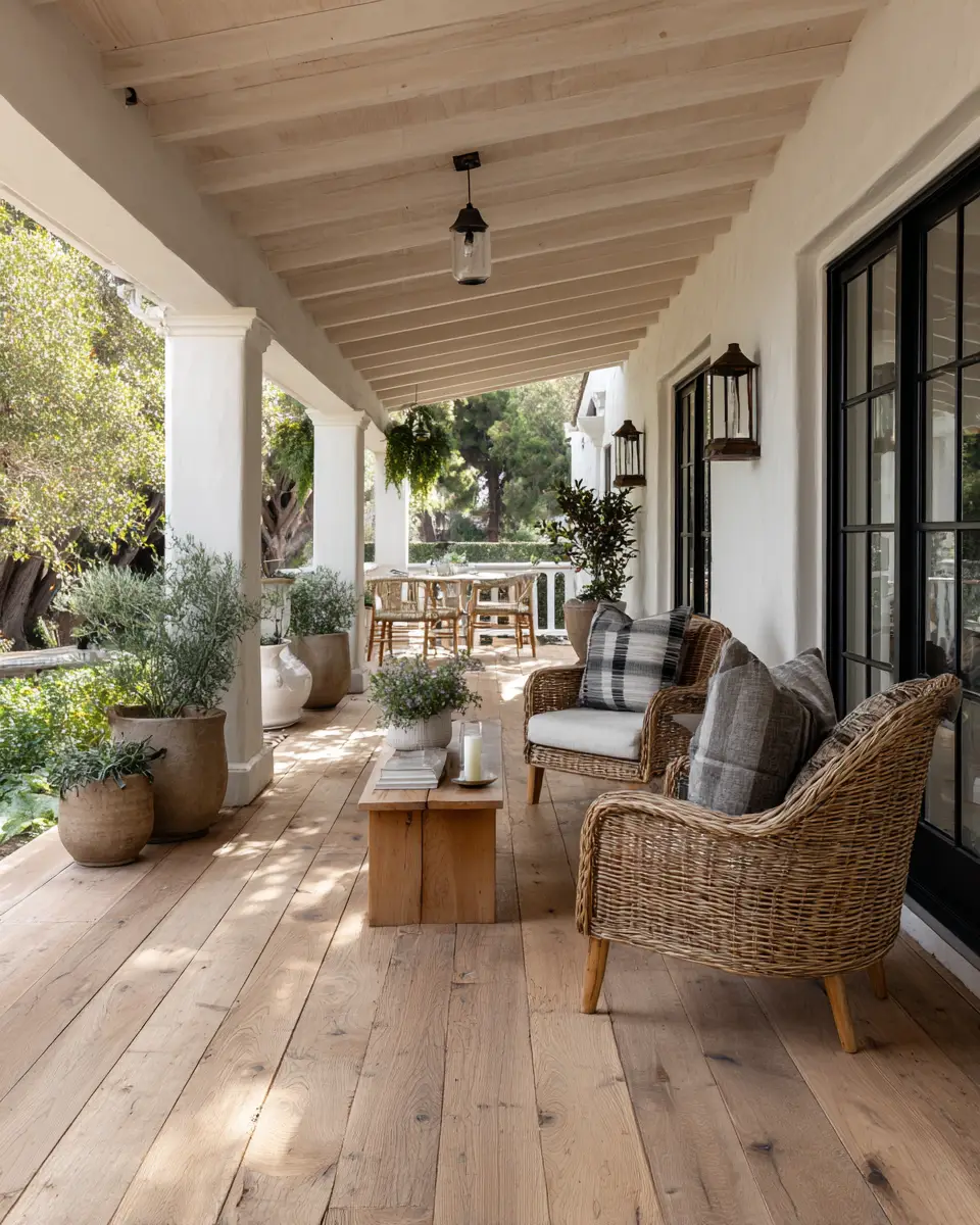 Neutral Mid-Century Modern Porch Decor Ideas