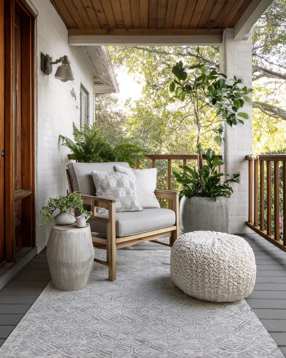 Neutral Mid-Century Modern Porch Decor Ideas