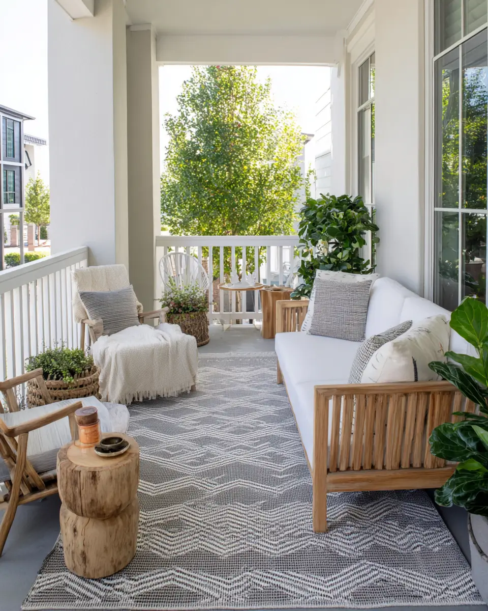 Neutral Mid-Century Modern Porch Decor Ideas