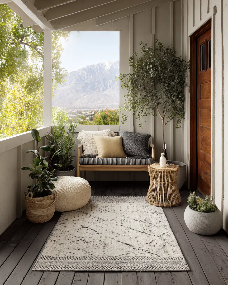 Neutral Mid-Century Modern Porch Decor Ideas