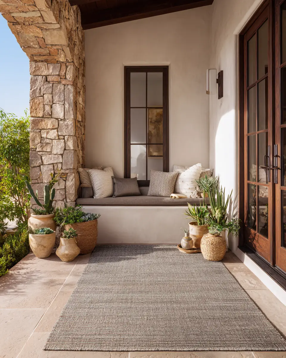 Neutral Mid-Century Modern Porch Decor Ideas