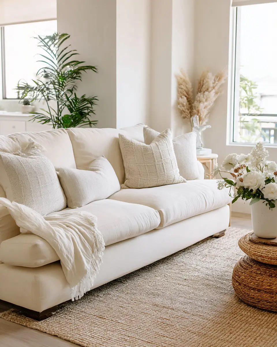 Neutral Minimalist Living Room Decor Ideas