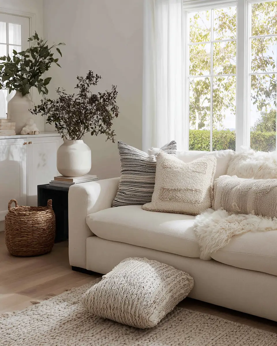 Neutral Minimalist Living Room Decor Ideas - Image 7