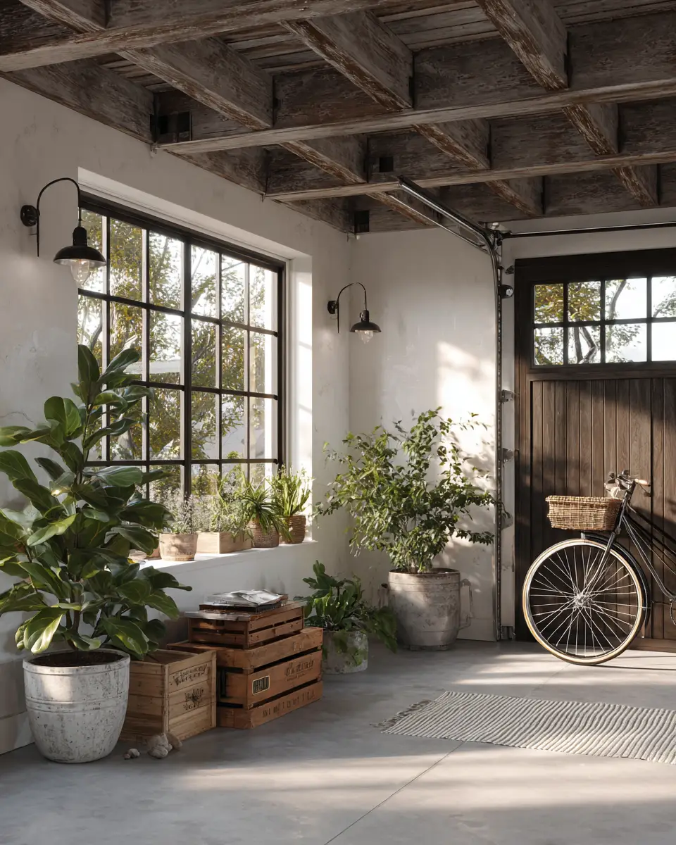 Neutral Modern Farmhouse Garage Decor Ideas - Featured