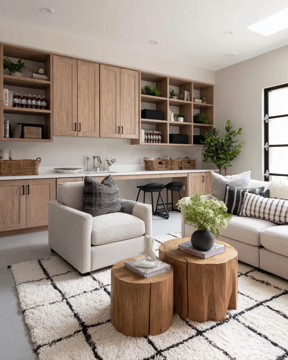 Neutral Modern Farmhouse Garage Decor Ideas