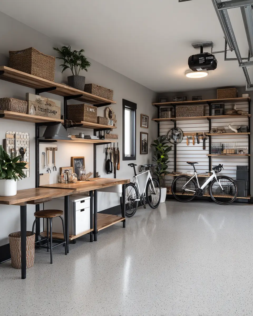 Neutral Modern Farmhouse Garage Decor Ideas