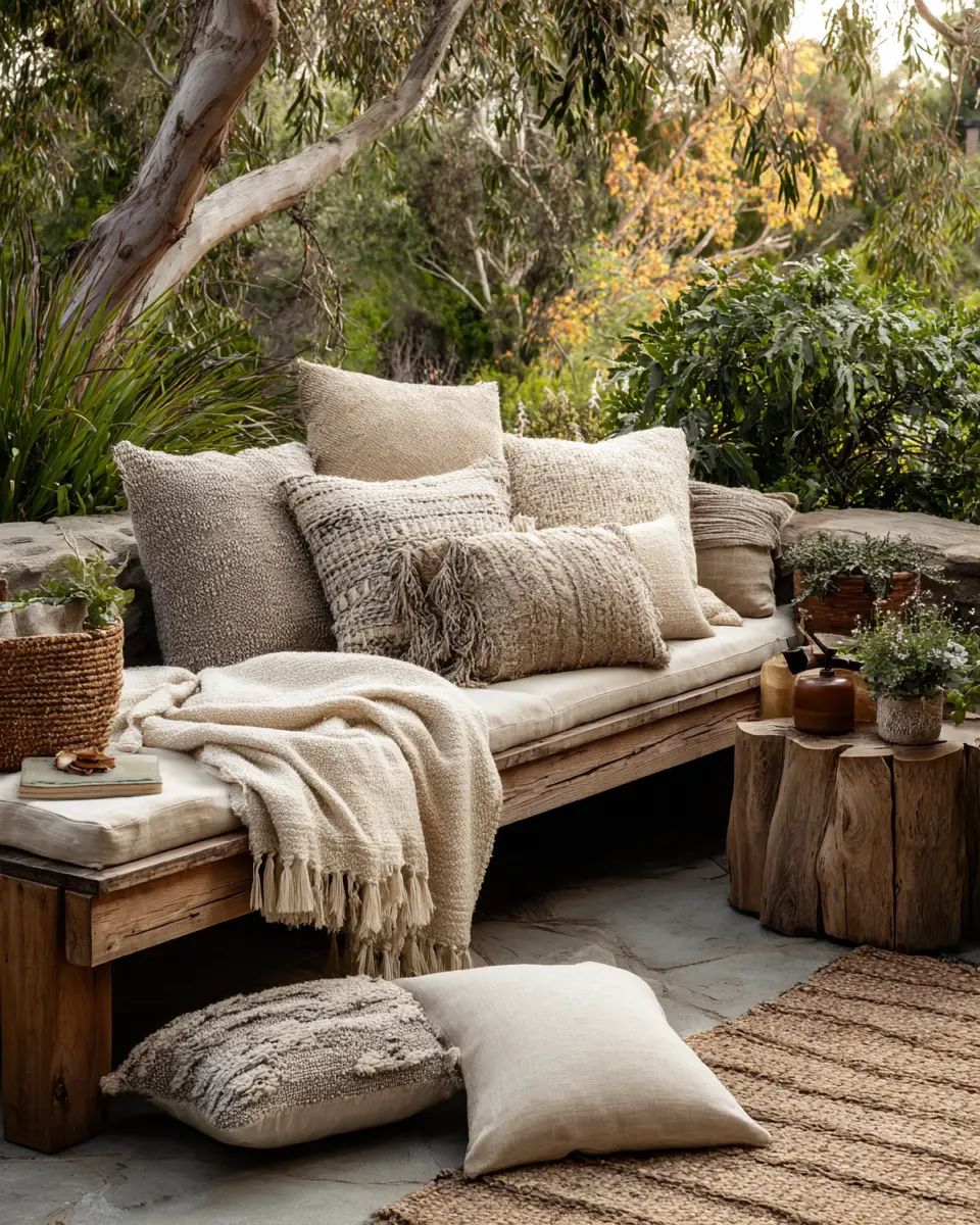 Neutral Organic Modern Patio Decor Ideas - Featured