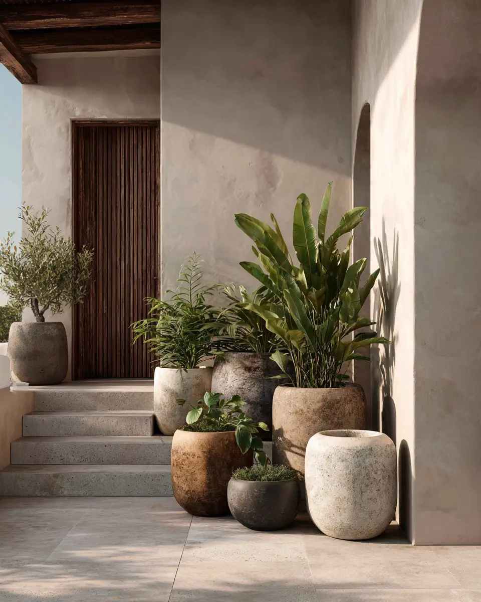 Neutral Organic Modern Patio Decor Ideas