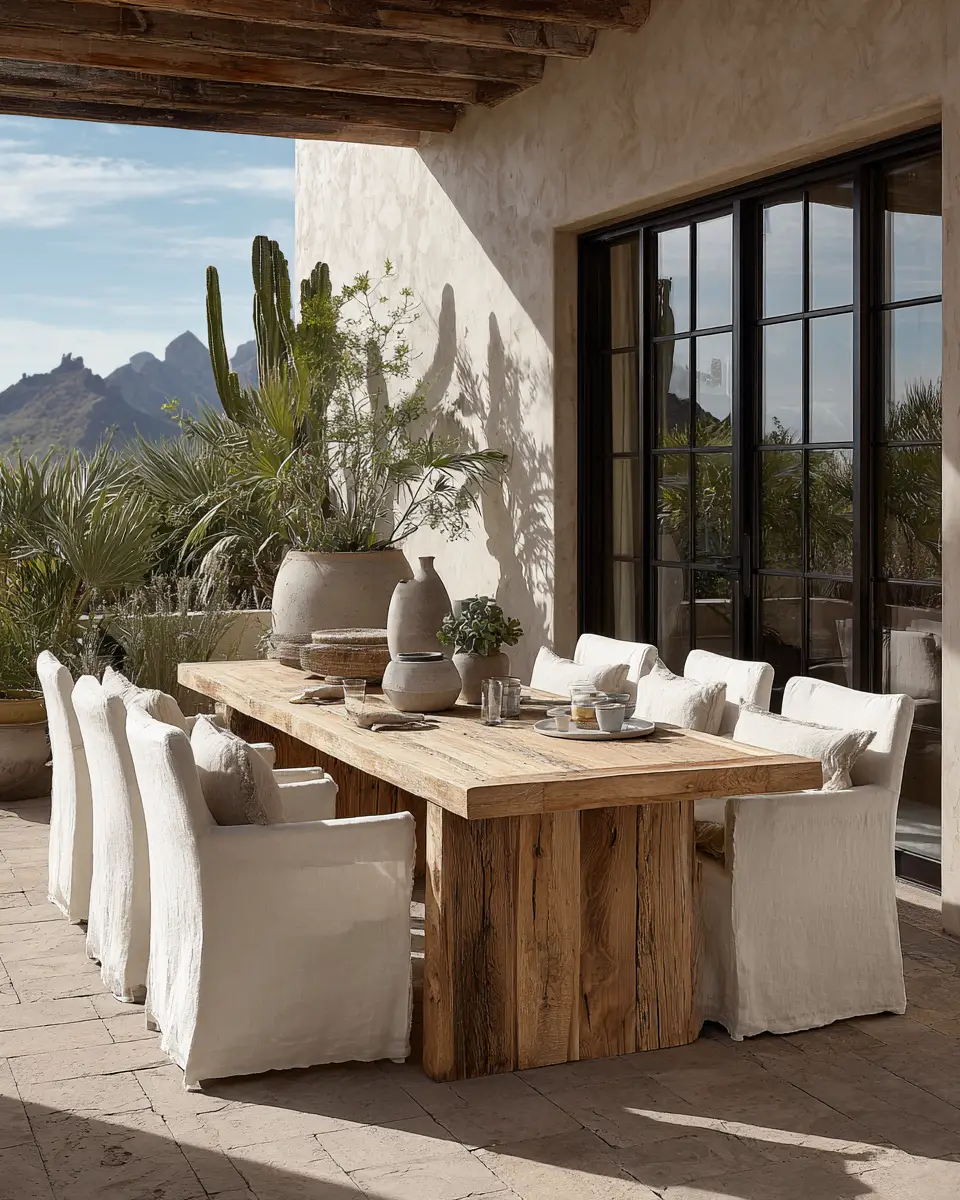 Neutral Organic Modern Patio Decor Ideas