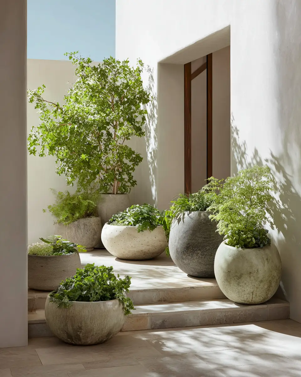 Neutral Organic Modern Patio Decor Ideas