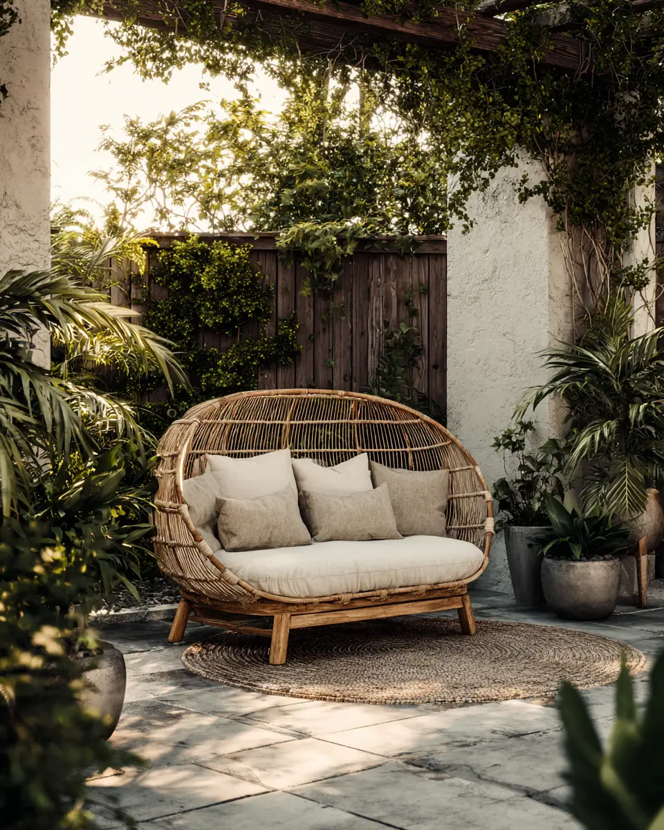 Neutral Organic Modern Patio Decor Ideas