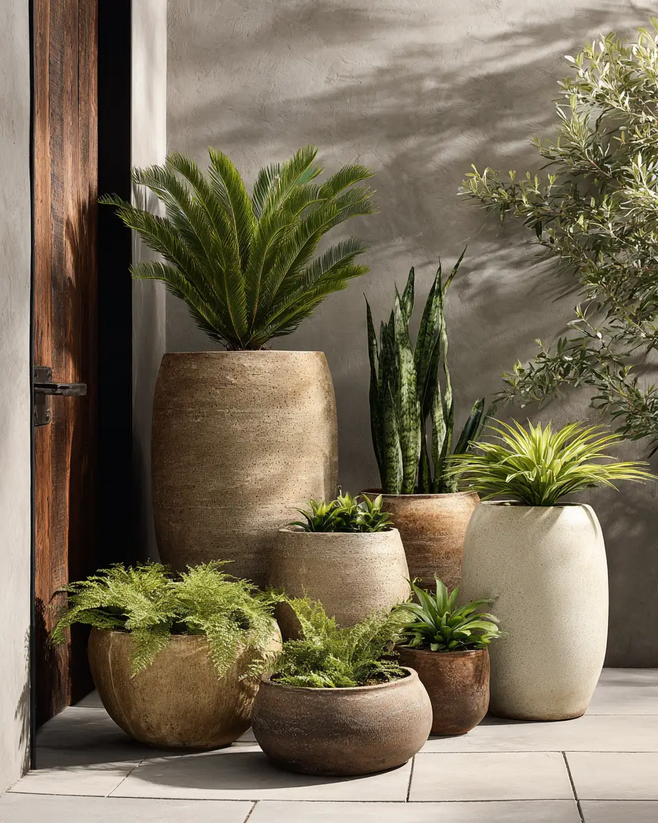 Neutral Organic Modern Patio Decor Ideas