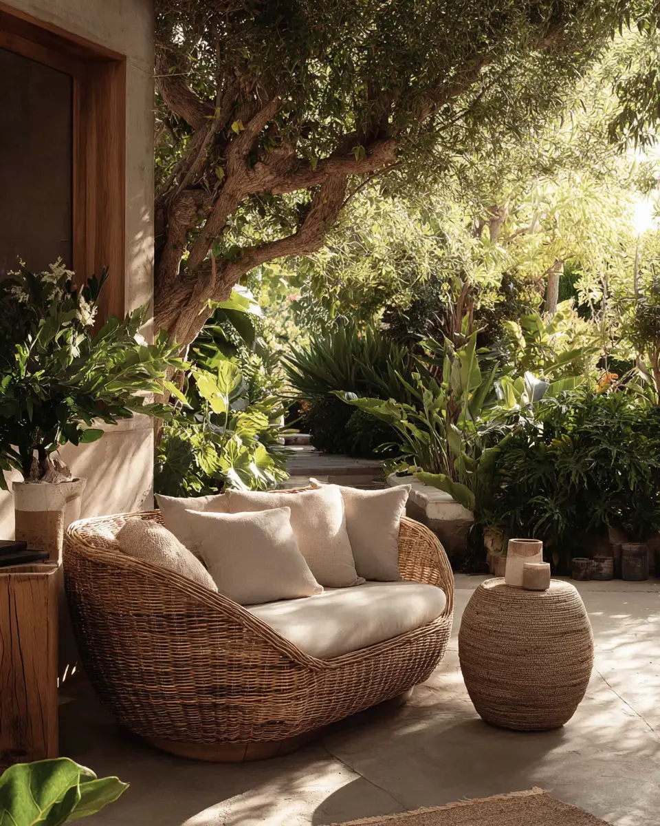 Neutral Organic Modern Patio Decor Ideas