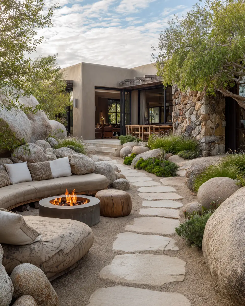 Neutral Organic Modern Patio Decor Ideas