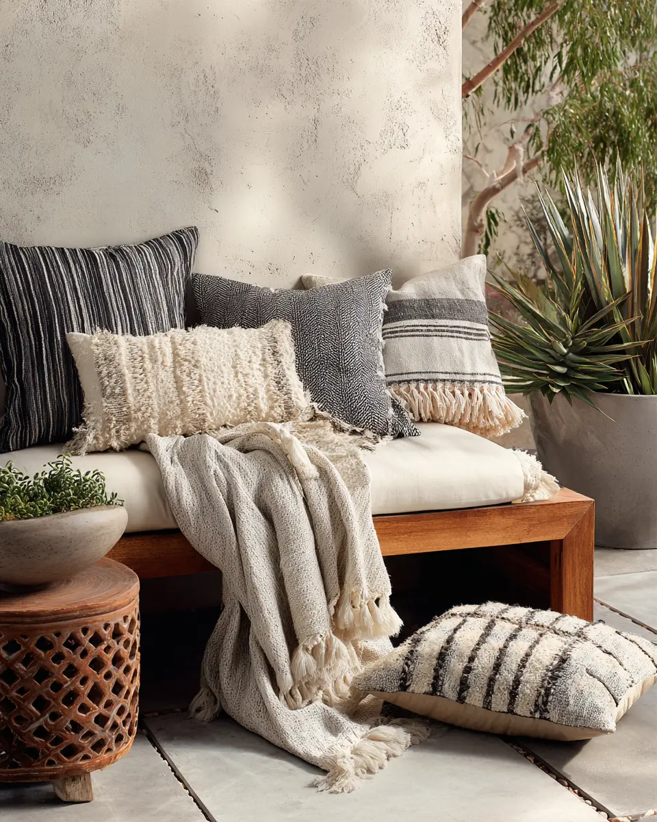 Neutral Organic Modern Patio Decor Ideas