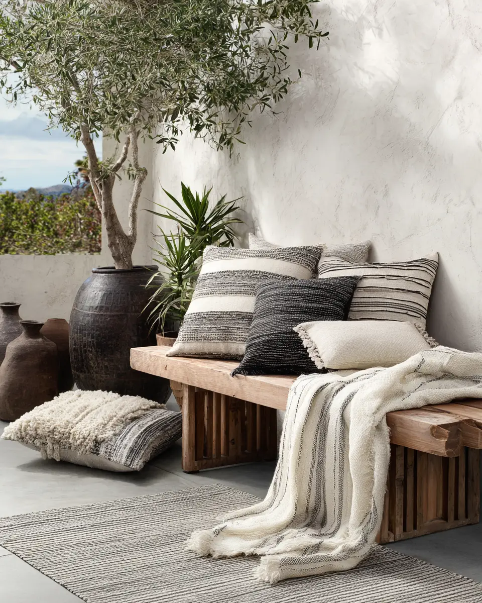 Neutral Organic Modern Patio Decor Ideas