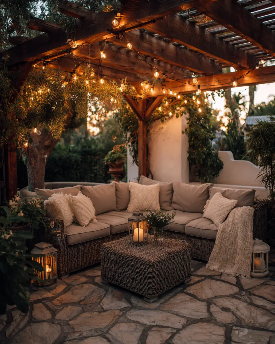 Neutral Organic Modern Patio Decor Ideas