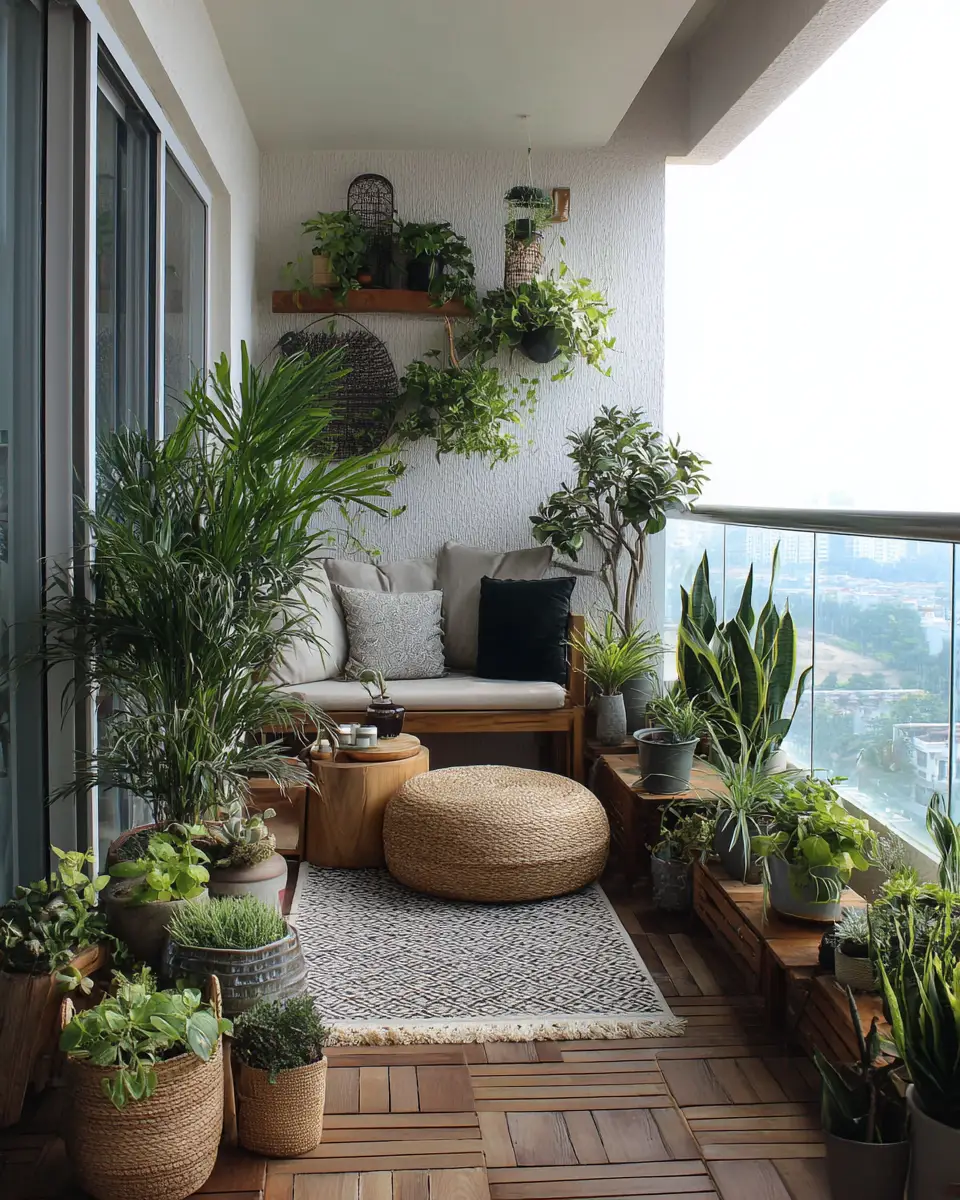Neutral Palette Balcony Decor Ideas
