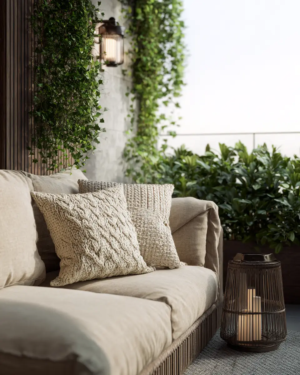 Neutral Palette Balcony Decor Ideas